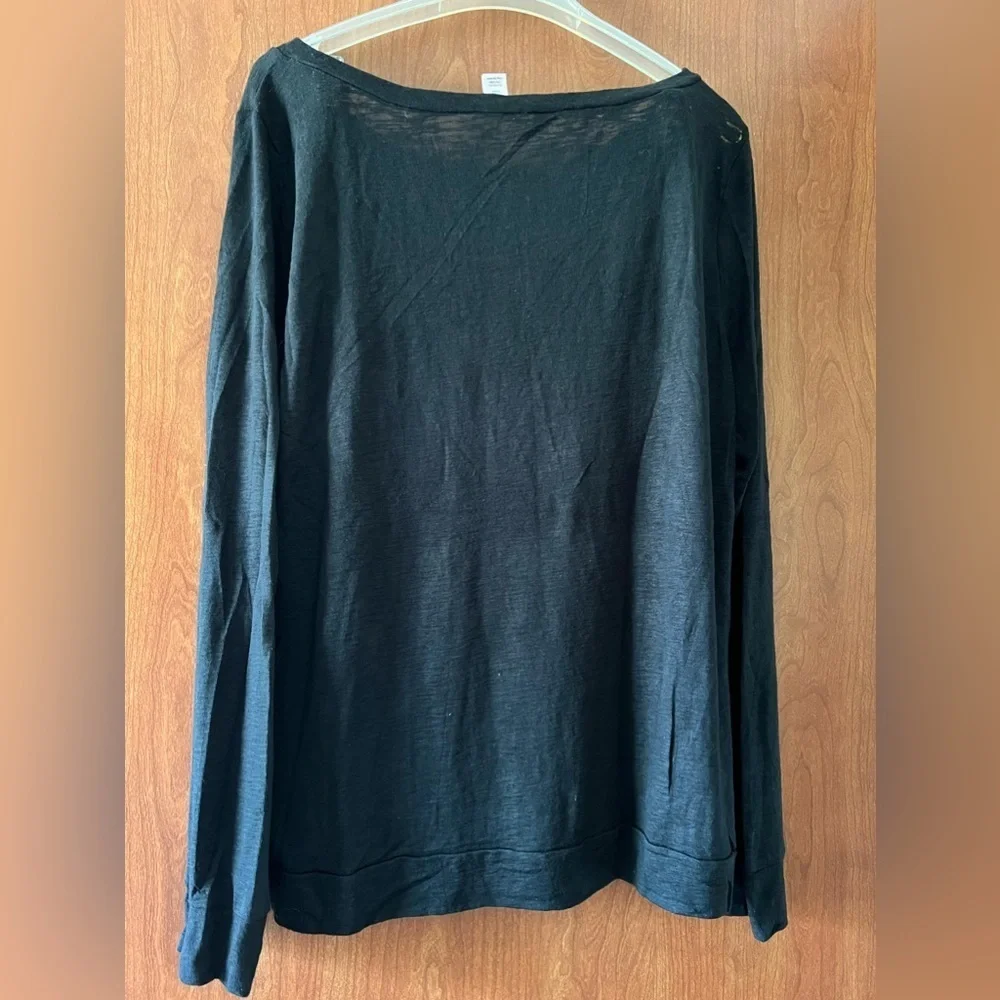 Victoria Secret Shirt Womens Long Sleeve Black Logo - Picture 6 of 8